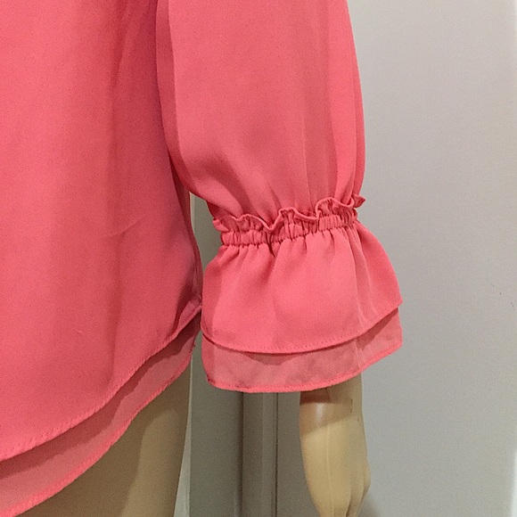 White House Black Market Smocked Ruffle Top - Picture 11 of 16